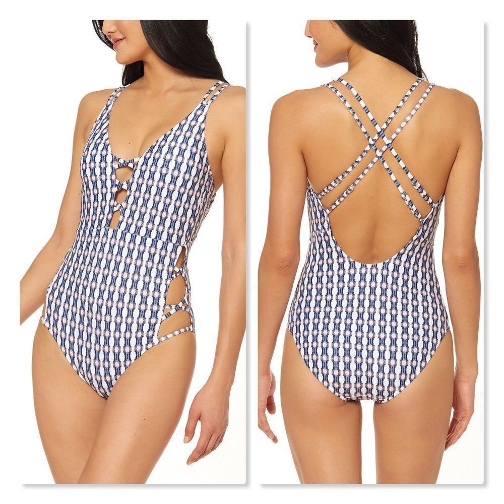Jessica Simpson Venice Beach Plunging One Piece